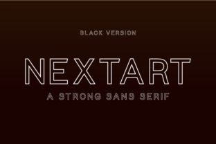 Elevate Editorial Design with Nextart Outline Black Typeface